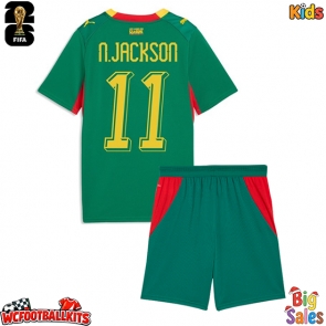 Senegal Nicolas Jackson #11 Replica Away Stadium Kit for Kids World Cup 2026 Short Sleeve (+ pants)